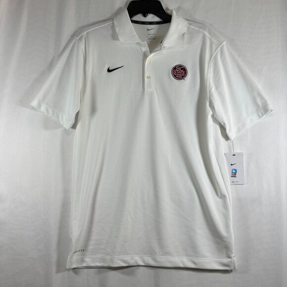 Nike Other - Nike Dri-FIT White Varsity Polo SC State University Medium Polyester Mens New WT